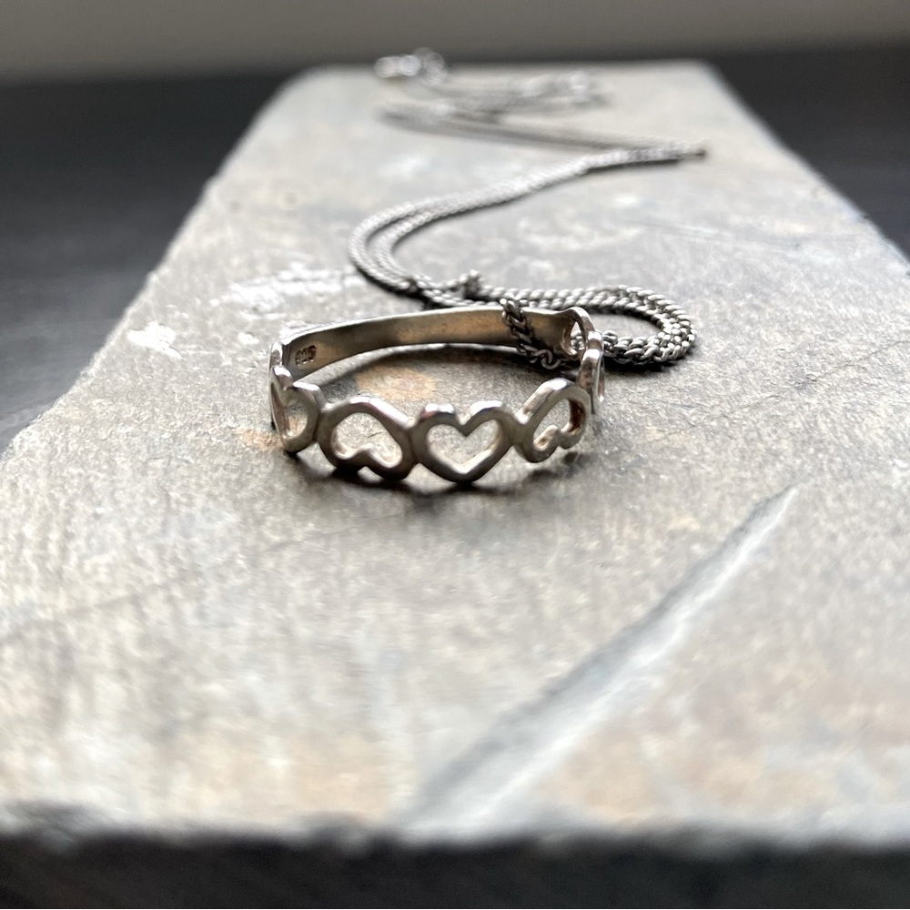 Antiqued Heart Ring
